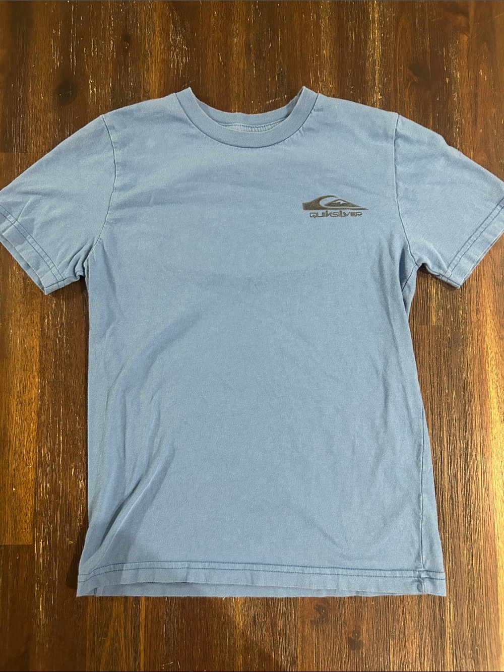 Quiksilver Light Blue Short Sleeve Logo Tee (Boys M 10-12)